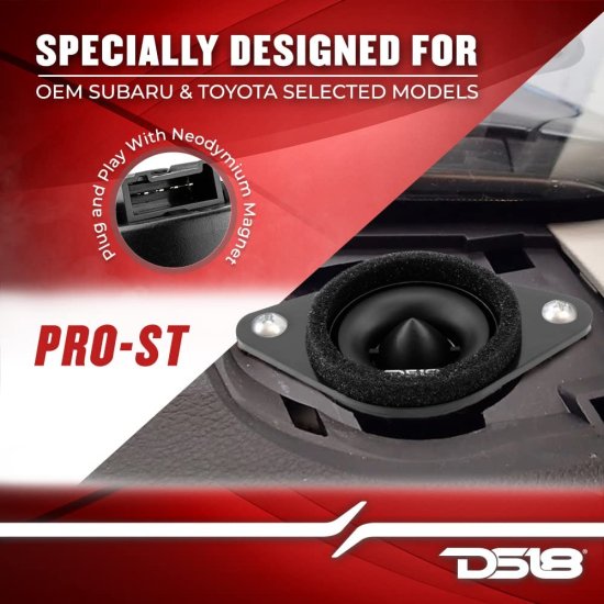 DS18 PRO-ST 1.9" Replacement アップグレード Bullet Compression ツイーター with クロスオーバーs- Car OEM ツイーター アップグレード Kit for Ma_2