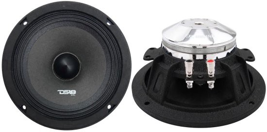 DS18 EXL-MM84NB Neodymium 8-Inch ミッドレンジ Loud スピーカー 4-Ohm 500W Max Extremely Loud シリーズ - (1 スピーカー) Black