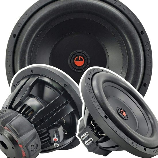 Gravity G5 12 Inch 3000W パッケージ カーオーディオ サブウーファー w/ 4 Ohm DVC Power (シングル)