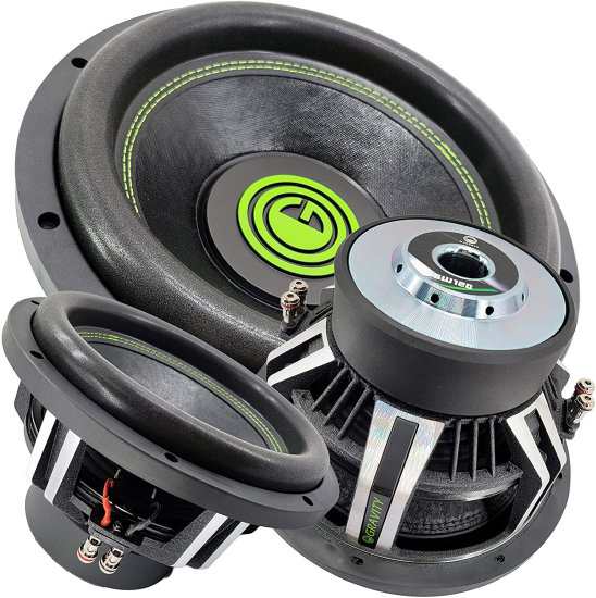 Gravity Warzone 15 Inch 3500W カーオーディオ サブウーファー w/ 4 Ohm DVC Power (シングル)