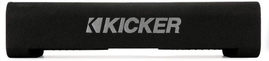 KICKER TRTP 8-inch (20cm) Thin Down Firing サブウーファー and Passive Radiator エンクロージャー, 2-Ohm, RoHS Compliant