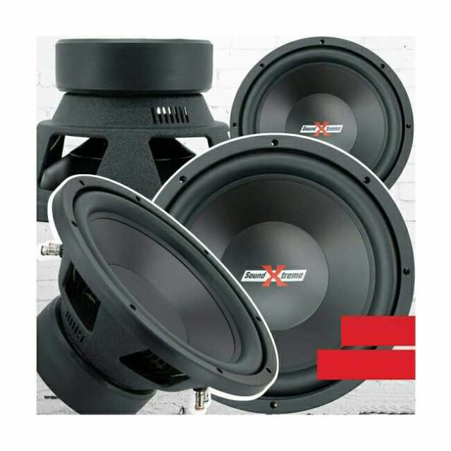 2X SoundXtreme ST-412 プレミアム Elite 12 Inch カーオーディオ サブウーファー 4000W Max Power for ペア Dual 4 Ohm Voice Coil High