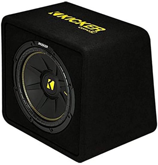KICKER 44VCWC124 CompC 12 Inch 600W 4 Ohm Compact Vented Loaded Thin Profile カーオーディオ サブウーファー エンクロージャー Box with Ported