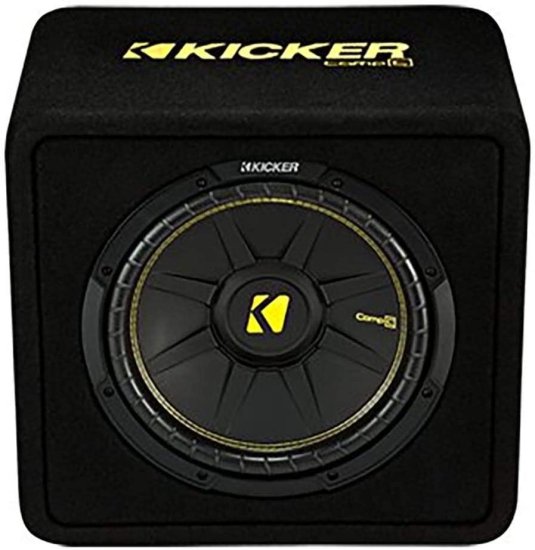 KICKER 44VCWC124 CompC 12 Inch 600W 4 Ohm Compact Vented Loaded Thin Profile カーオーディオ サブウーファー エンクロージャー Box with Ported_1