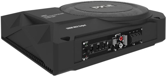 10-Inch Low-Profile Amplified サブウーファー システム - 900W Compact Enclosed Active Underseat カーオーディオ サブウーファー with Built in A