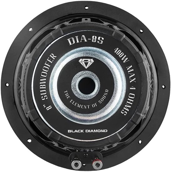 Black Diamond DIA-8S 8" Car サブウーファー 4 Ohm シングル Voice Coil 400W Max (1 スピーカー)_8