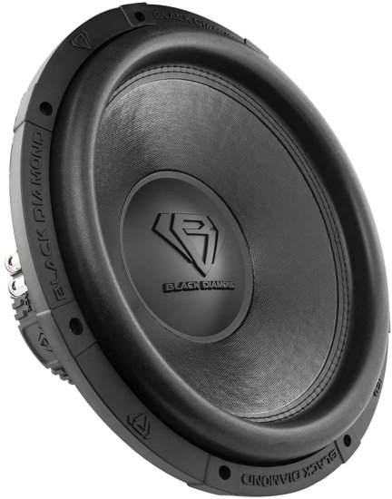 Black Diamond DIA-T15.2D 15 Inches カーオーディオ サブウーファー 2000W 3" Dual Voice Coil 2+2 DVC 2 Ohm (1 スピーカー)