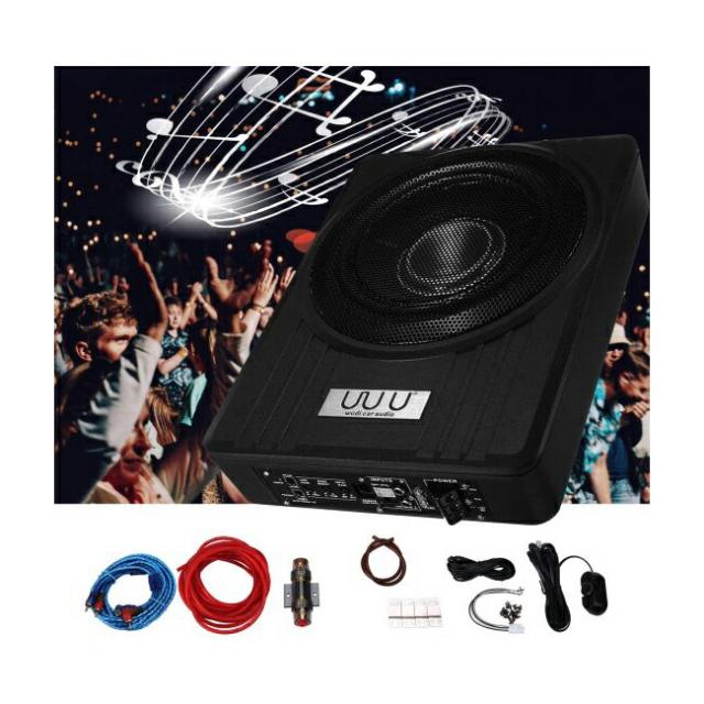 10 Inch Under Seat Woofer Black Slim Under Seat Car Active Sub Woofer Bass Aluminium Alloy スピーカー 12V 600W
