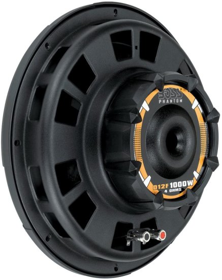 BOSS Audio システム D12F 1000W, 12 Inch , シングル 4 Ohm Voice Coil, Shallow Mount Car サブウーファー_1