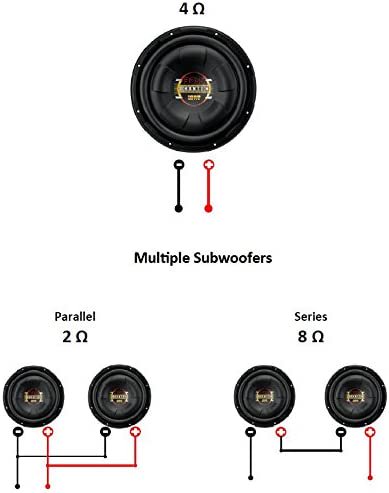 BOSS Audio システム D12F 1000W, 12 Inch , シングル 4 Ohm Voice Coil, Shallow Mount Car サブウーファー_4