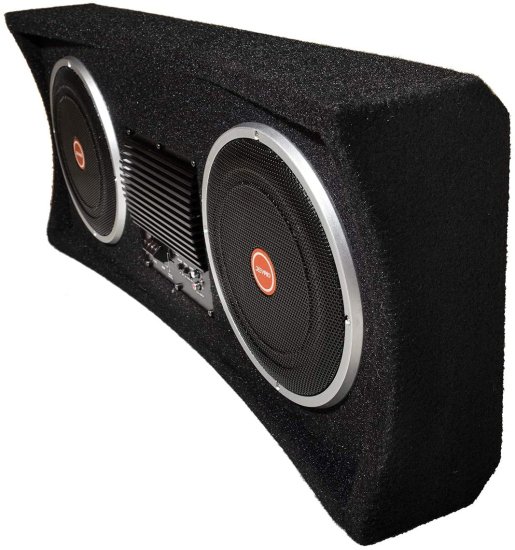 DEVMO Gemini II Dual 10 inch with Power アンプ Enclosed サブウーファー システム for Car MAX 1200W, Ultra-Thin 6.69 inches, Used in Cars, Pic_1