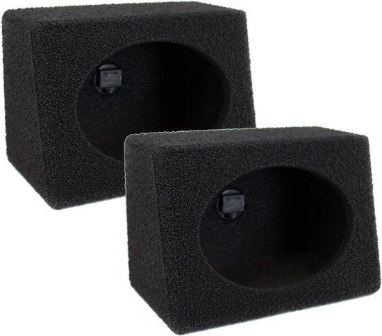 Q Power QBTW6X9 シングル 6 x 9 Inches スピーカー Boxes with Durable Bed Liner Spray