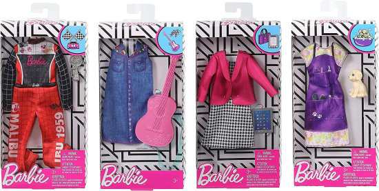 Barbie バービー人形バービーの服 - かわいいキャリアバービーアクセサリーセットバンドル - バービー人形のレースカージャンプスーツ、