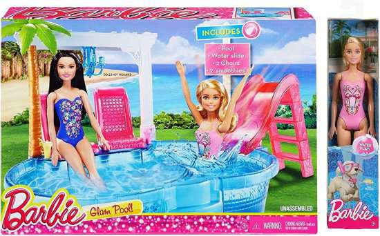 Barbie バービー Glam Pool Playsetとボーナスビーチドール！の通販は