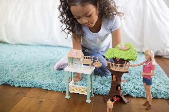 Barbie 8匹の動物がいるバービー人形と動物救助センター_1