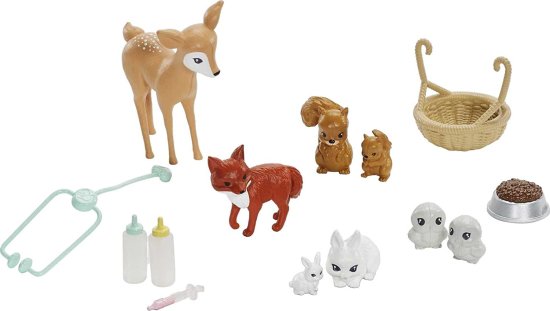 Barbie 8匹の動物がいるバービー人形と動物救助センター_4