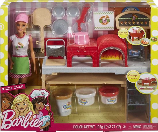 Barbie バービーピザシェフ人形とプレイセット_5