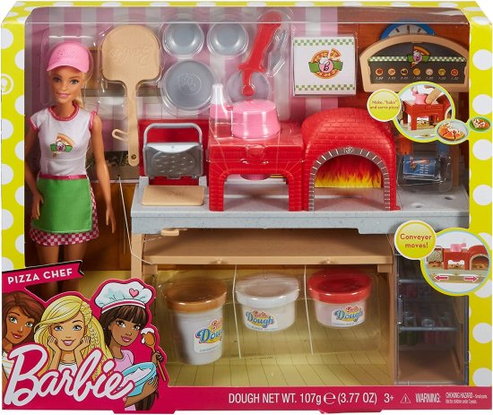 Barbie バービーピザシェフ人形とプレイセット_9