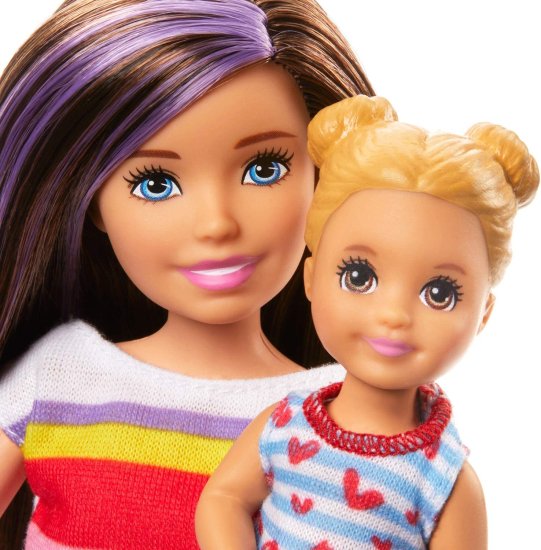 Barbie バービー Skipper Babysitters Inc.ベビーシッタースキッパードール、飼育機能付きの幼児人形、ハイチェア、三輪車、3歳から7歳の子供向けの食品をテー_9
