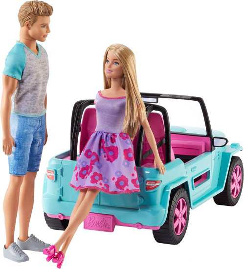 Barbie オフロード車と人形を備えたバービーGHT35プレイセット