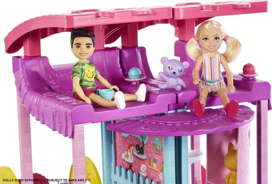 Barbie バービーチェルシープレイハウス（?20インチ）スライド、プール、ボールピット、ペットの子犬＆子猫、エレベーター、15+アクセサリー、3-7歳のギフトを_3