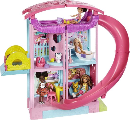 Barbie バービーチェルシープレイハウス（?20インチ）スライド、プール、ボールピット、ペットの子犬＆子猫、エレベーター、15+アクセサリー、3-7歳のギフトを_4
