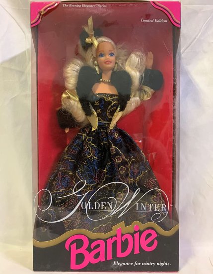 Barbie バービー1993限定版イブニングエレガンスシリーズ12インチ人形 - ドレス、ジャケット、ヘアピース、イヤリング、リング、ネックレス、靴、ヘアブラシ付