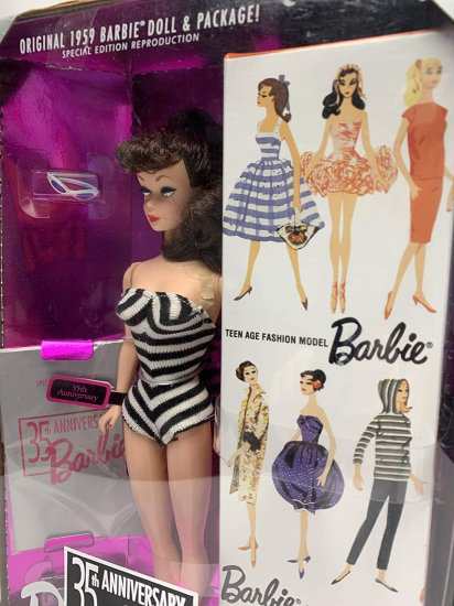 Barbie バービー35周年記念人形（ブルネットヘア）複製1959ドール