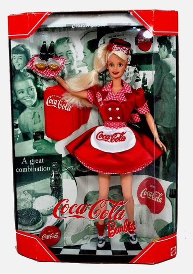Barbie Mattel Year 1998 バービー Collector Edition：ウェイトレスとしてのコカコーラバービー。_3
