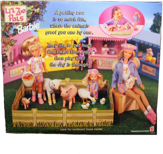 Barbie バービー Li'l Zoo Pals Gift Set W バービー、Kelly＆Stacie Dolls（1998）の通販は