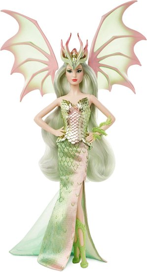 Barbie バービーシグネチャー神話上のミューズファンタジードラゴンエンプレスドール、15インチ、コレクティブル、パステルカラーの髪と翼のあるコレクティブ