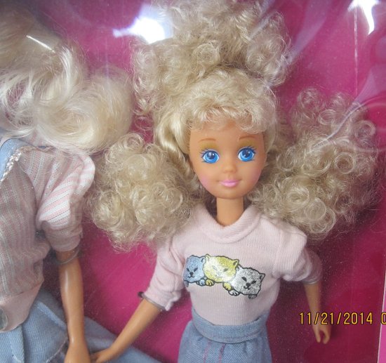Barbie バービーデニムファンクールシティブルース3人形セットWケン、バービー＆スキッパードールズ（1989マテルホーソーン）_3
