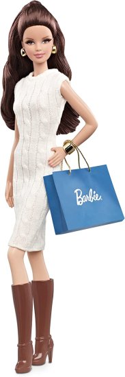 Barbie マテルバービーコレクターバービールックコレクションシティショッパー人形と白いドレス