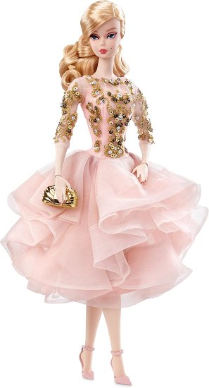 Barbie バービーブラッシュ＆ゴールドカクテルドレス_1