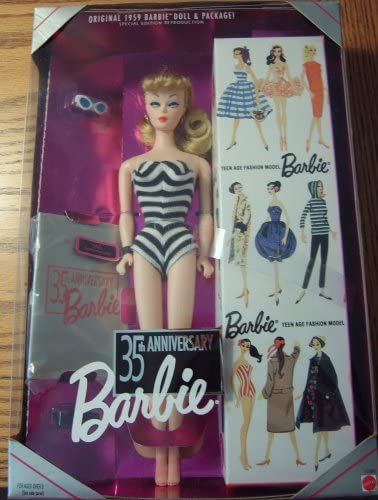 Barbie オリジナル1959ブロンドバービー人形35周年記念特別版の複製の通販は