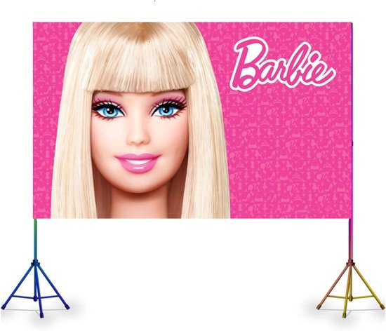 Barbie Vak Banner Color：Barbi Poster、Pink Banner、バービー Princess Banner、Gold Rose、Backdrop Party、Elegant Party、Birthday Banner（Color：バー