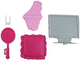 Barbie バービーグラムバケーションハウスの交換部品-X7945バービー人形サイズアクセサリー?テレビ、キッチン用品、枕、花など 人形（着せ替え）