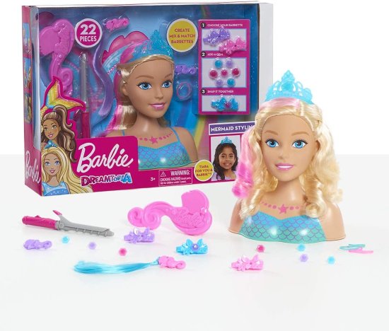 Barbie バービードリームトピアマーメイドスタイリングヘッド、22ピース、ただ遊ぶの通販は 11,100円
