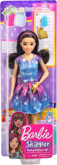 Barbie バービースキッパーのベビーシッター人形、黒い髪_3