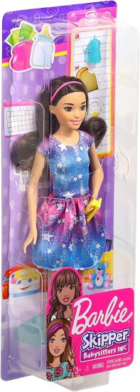 Barbie バービースキッパーのベビーシッター人形、黒い髪_4