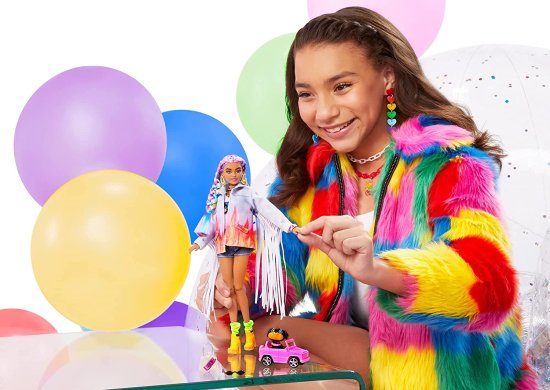 Barbie ペットの子犬、レインボーブレード、レイヤード衣装、ペット用の車、複数の柔軟なジョイント、3歳の子供向けギフト、12インチ、12インチ、レイヤードア_2