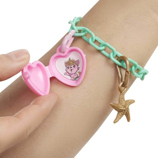 Barbie バービーの色が皮をむき出しの皮の色を明らかにする人形セットは、紫色の皮むきやペット、2つの人魚にインスパイアされたルックス用の衣服とアクセサリ_3
