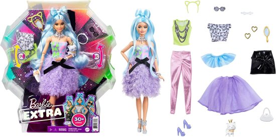 Barbie ペット、ミックス＆マッチピース、30+の外観、複数の柔軟なジョイント、子供3歳＆アップ、GYJ69でセットされたバービーエクストラドール＆アクセサリー