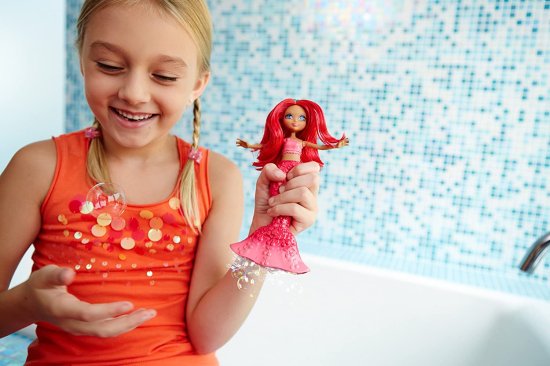 Barbie バービードリームトピアバブル 'n楽しい人魚の赤い人形_2