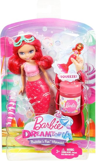 Barbie バービードリームトピアバブル 'n楽しい人魚の赤い人形_4