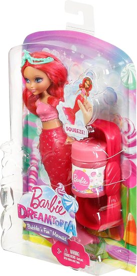 Barbie バービードリームトピアバブル 'n楽しい人魚の赤い人形_7