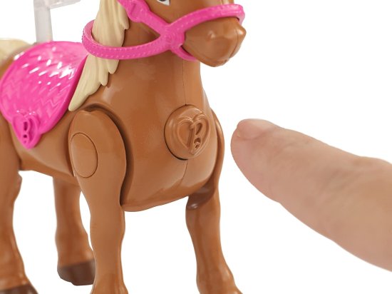 Barbie バービー 人形　ポニー Barbie ガー・キャラメル・ポニーと人形のバービー | ヤマダウェブコム