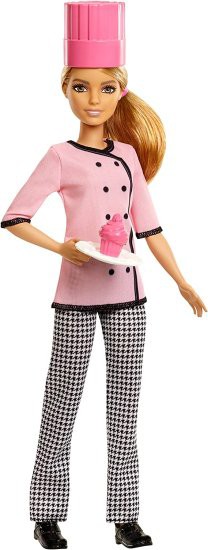 Barbie ピンクカップケーキ付きのバービーキャリアカップケーキシェフ