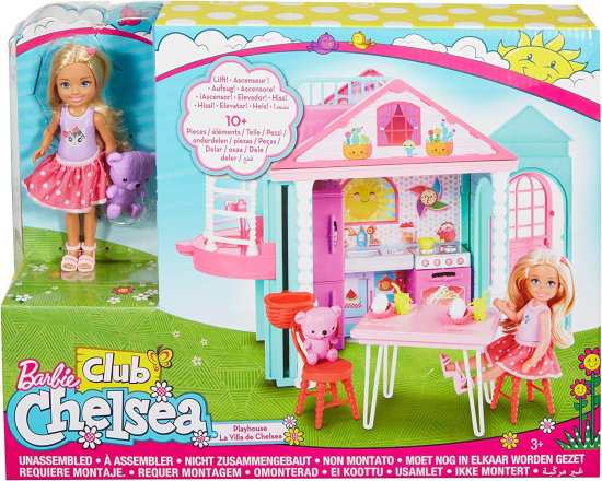 Barbie バービークラブチェルシー2階建てのプレイハウスプレイセットとテディベア｜au PAY マーケット