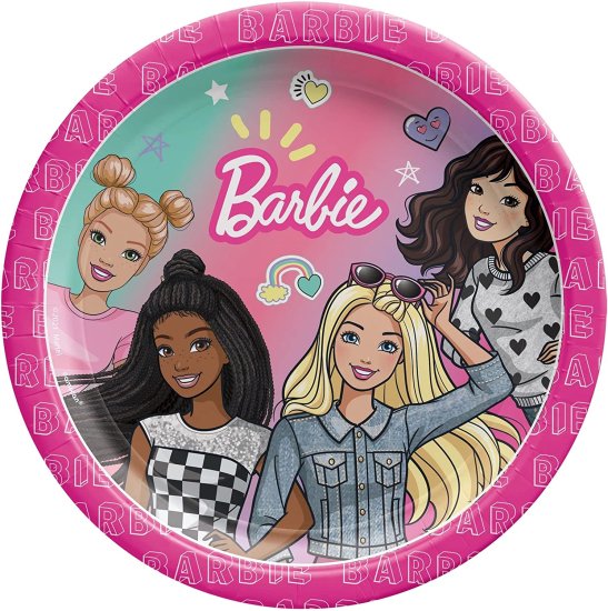 Barbie Jazzle Amscan バービー Dreamtogether Birthday Party Tableware Kit Napkins、Plates、Tablecover Bundle、16人のゲスト_3